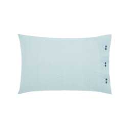 Bedeck of Belfast Oscar Pair of Standard Pillowcases, Teal & Olive - thumbnail 1