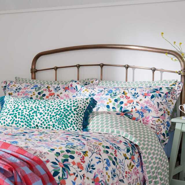 Joules Pheasant Floral Double Duvet Cover Set, Multi