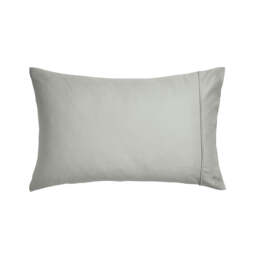 Ted Baker 250 Thread Count Plain Dye Standard Pillowcase, Silver - thumbnail 1