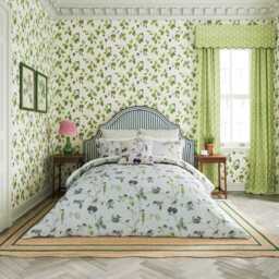 Sanderson Woodland Chorus Single Duvet Cover Set, Blue Grey - thumbnail 2