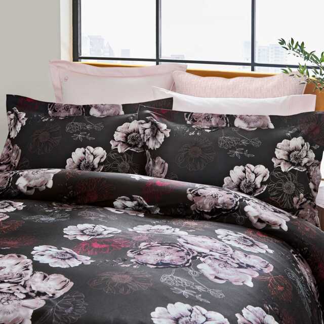 Ted Baker Fresh Start Double Duvet Cover SET, Charcoal - image 1
