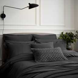 Bedeck of Belfast Fine Linens Mansa Kingsize Duvet Cover, Charcoal