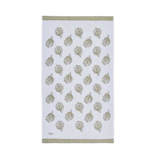 Murmur Georgia Pure Cotton Floral Hand Towel, Mourne Green - image 1