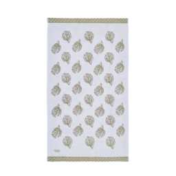Murmur Georgia Pure Cotton Floral Hand Towel, Mourne Green - thumbnail 1
