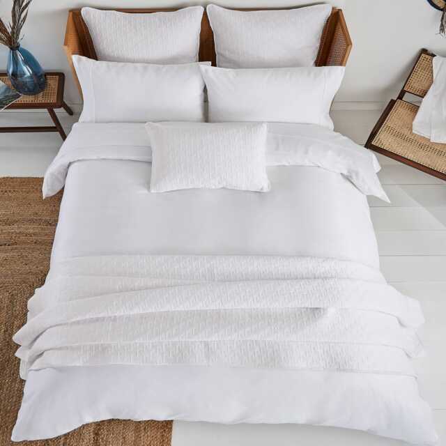 Ted Baker 250 Thread Count Plain Dye Kingsize Duvet Cover, White