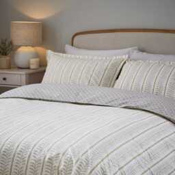 Murmur Linden Print Single Duvet Cover SET, Mourne Green - thumbnail 1