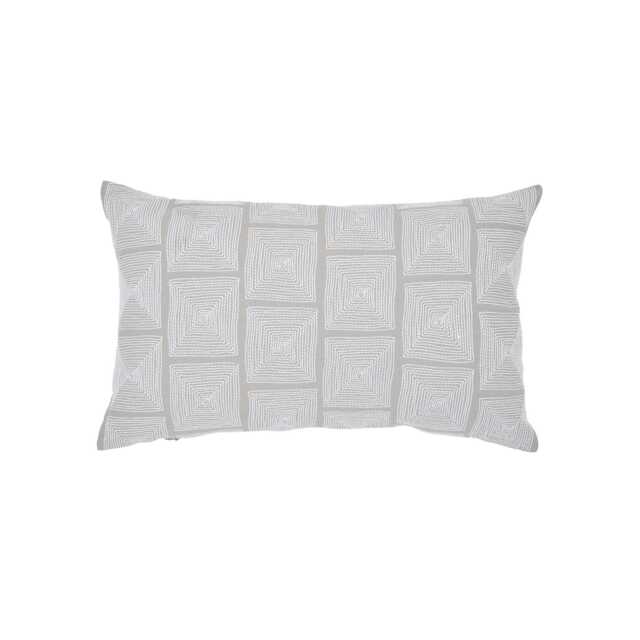 Murmur Lena Embroidered Cushion 60cm x 40cm, Storm Grey - image 1