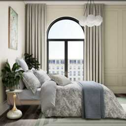 Bedeck of Belfast Elena Single Duvet Cover SET, Grey/Green - thumbnail 2