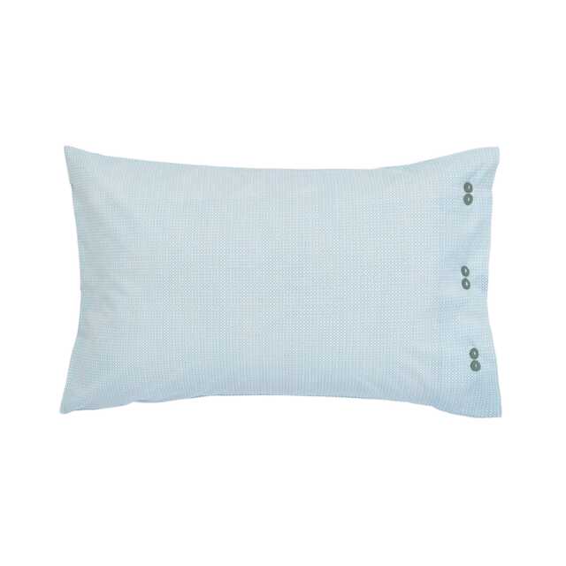 Bedeck of Belfast Emira Pair of Standard Pillowcases, Soft Teal & Green - image 1