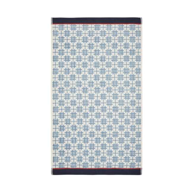 Bedeck of Belfast Emmeline Bath Sheet, Blue/White - image 1