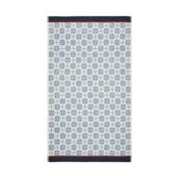 Bedeck of Belfast Emmeline Bath Sheet, Blue/White - thumbnail 1