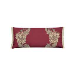 Morris & Co Honeysuckle & Tulip Cushion 70cm x 30cm, Red & Gold