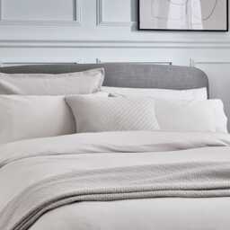 Bedeck of Belfast Fine Linens Andaz Double Duvet Cover, Silver