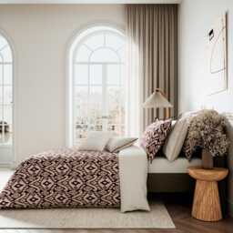 Bedeck of Belfast Sato Double Duvet Cover Set, Mulberry - thumbnail 2