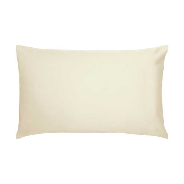 Bedeck of Belfast Fine Linens 400 Thread Count Sateen Plain Dye Pair of Large Pillowcases, Chalk - image 1