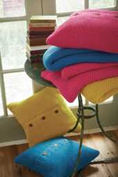Joules Bedding, Moss Stitch Cushion, Pink - thumbnail 2