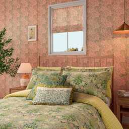 William Morris Hyacinth Single Duvet Cover Set, Sage & Citrus - thumbnail 1