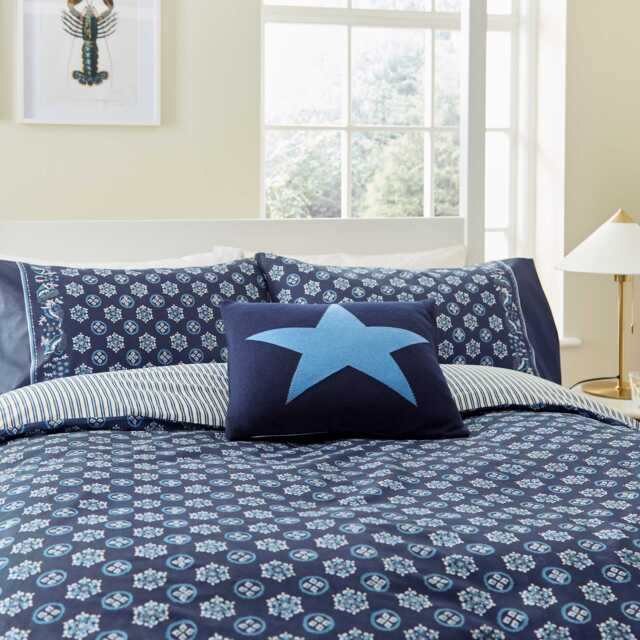 Helena Springfield Long Island Tobay Single Duvet Cover Set, Cobalt Blue & Navy - image 1