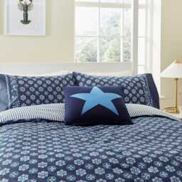 Helena Springfield Long Island Tobay Single Duvet Cover Set, Cobalt Blue & Navy - thumbnail 1