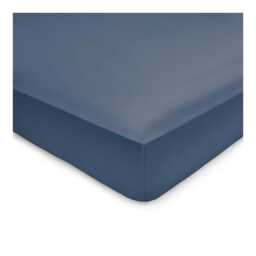 By Bedeck 500 Thread Count Plain Dye Single Fitted Sheet, Navy - thumbnail 2
