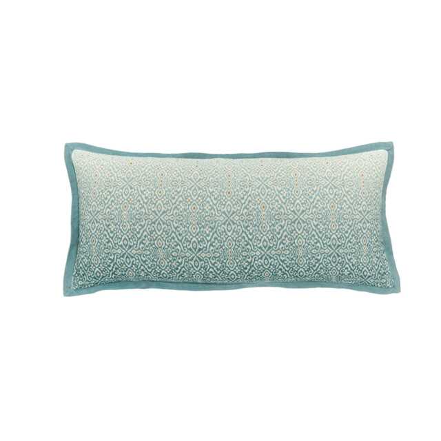 Bedeck of Belfast Addison Cushion 30cm x 70cm, Gold & Teal - image 1