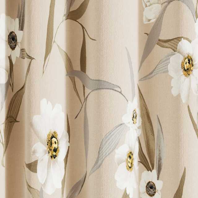 "Ted Baker Cabana Lined Curtains 66"" x 72"", Neutral" - image 1