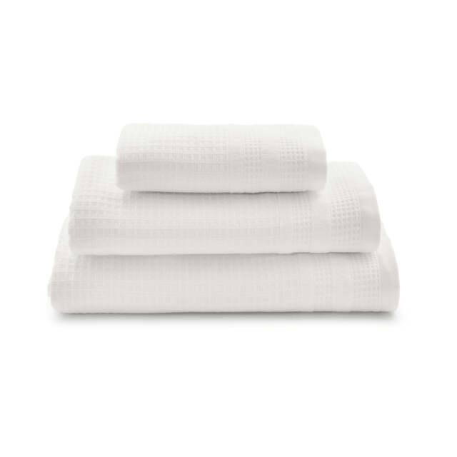 Murmur Spa Collection Waffle Bath Towel, White - image 1