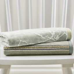Sanderson Brecon Stripe Bath Towel, Silver - thumbnail 2