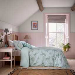 Helena Springfield Secret Garden Blossom Print Double Duvet Cover SET, Aqua - thumbnail 2