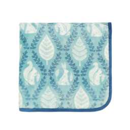 Helena Springfield Harvest Moon Woodland Trellis Fleece Throw, Blue - thumbnail 1