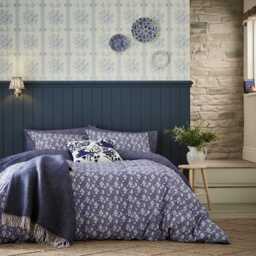 Burleigh x Bedeck of Belfast Calico Super Kingsize Duvet Cover Set, Blue - thumbnail 2