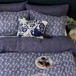 Burleigh x Bedeck of Belfast Calico Super Kingsize Duvet Cover Set, Blue