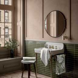 English Heritage St John's Trellis Bath Towel, Silver - thumbnail 2