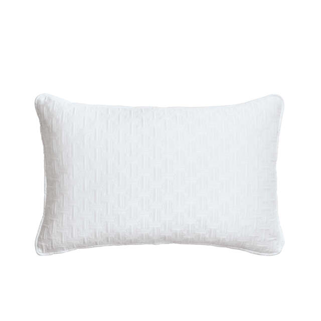 Ted Baker T Quilted Cushion 60cm x 40cm, White