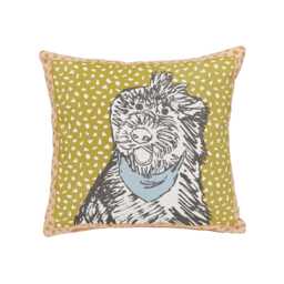 Scion Doggy Day Care Cushion 45cm x 45cm, Mustard - thumbnail 1