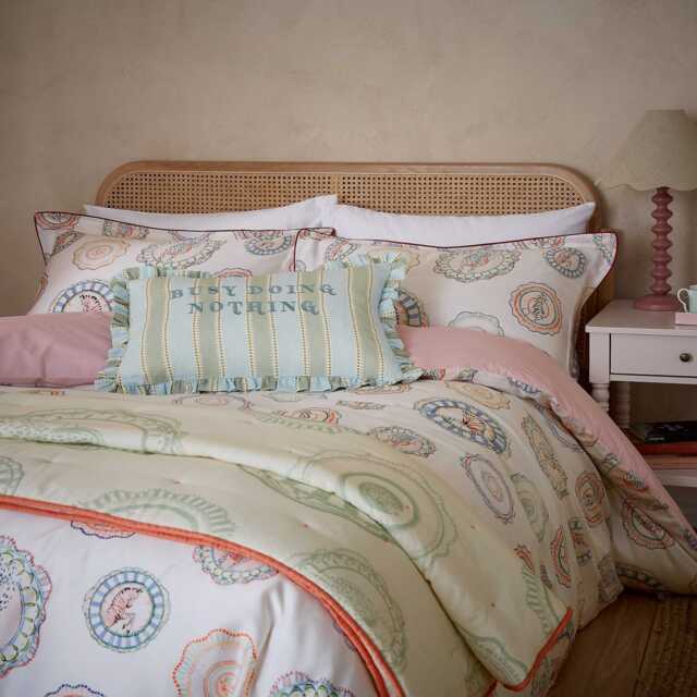 Yvonne Ellen Vintage Plates Double Duvet Cover Set, Multi - image 1