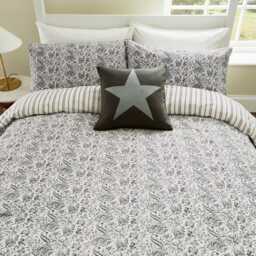 Helena Springfield Long Island Byron Single Duvet Cover Set, Grey & Linen - thumbnail 2