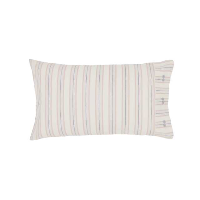 Bedeck of Belfast Rosanna Pair of Standard Pillowcases, Pink & Soft Blue - image 1