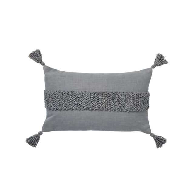 Bedeck of Belfast Rare Earth Daru Embroidered Cushion 60cm x 40cm, Grey - image 1