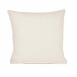 Murmur Linen Rich Plain Dye Still Square Euro Pillowcase, Ivory