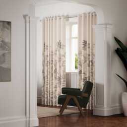 "Ted Baker Rhapsody Lined Curtains 66"" x 72"", Linen" - thumbnail 2