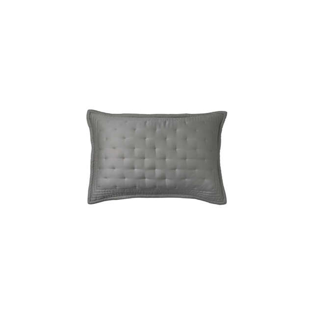 Donna Karan Essential Quilted Standard Pillowcase, Charcoal - image 1