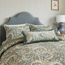 Sanderson x National Trust Tilia Lime Double Duvet Cover Set, Soft Teal - thumbnail 1