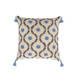 V&A Onslow Trellis Cushion 45cm x 45cm, Blue - thumbnail 1