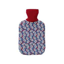 Land & Shore Seedling Hot Water Bottle Cover, Blue/Red - thumbnail 1