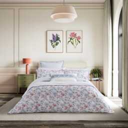 Bedeck of Belfast Seren Single Duvet Cover SET, Blue/Pink - thumbnail 2