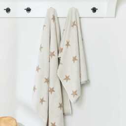Helena Springfield Long Island Star Bath Towel, Linen & Grey - thumbnail 2