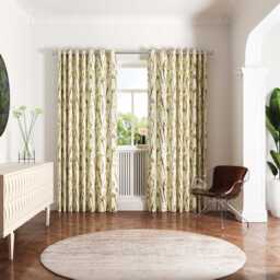 "Ted Baker Wild Iris Lined Curtains 90"" x 72"", Linen" - thumbnail 2