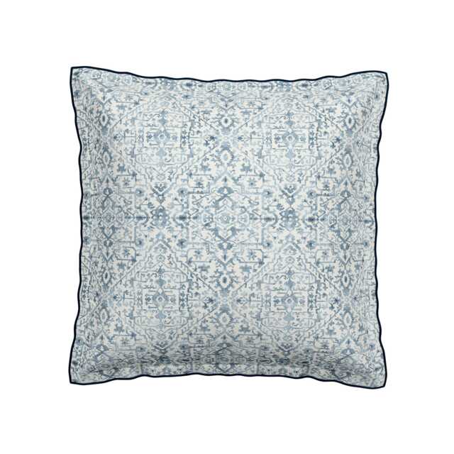 Bedeck of Belfast Dhaka Pair of Square Oxford Pillowcases, Blue