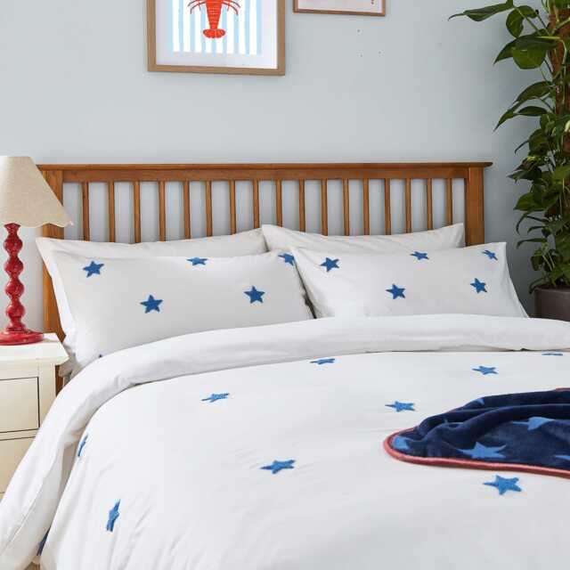 Helena Springfield Long Island Tufted Star Double Duvet Cover SET, Colbalt - image 1